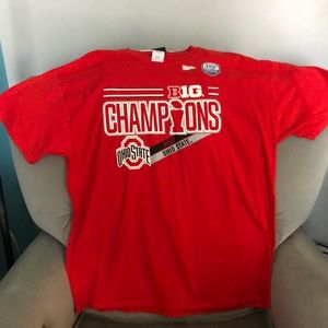 New unworn men’s XL tee shirt  2017 Ohio State Big 10 Champions. Brand Blue 84.